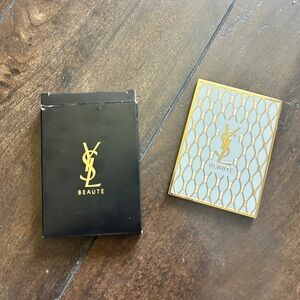 YSL Beaute Compact with Gold and White Design